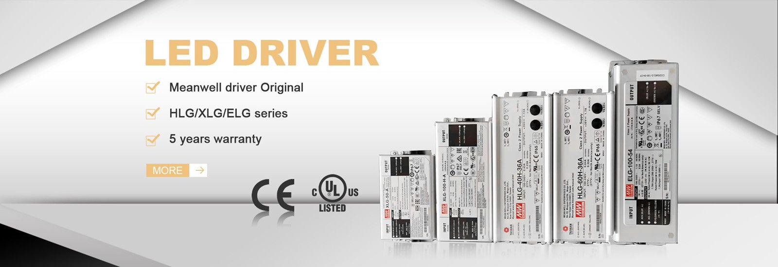 50W Constant Current LED Power Supply 24v 36v 48v 54v MEANWELL Drivers For LED Lights