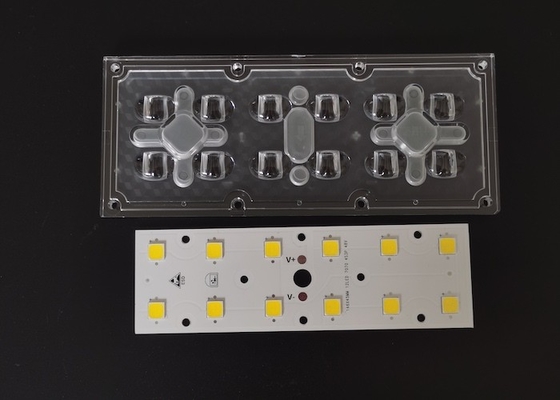 kaufen 12-in-1 7070 SMD LED-Straßenlichtmodul Außenbeleuchtungsobjektiv mit 158x103 Grad Online-Herstellung