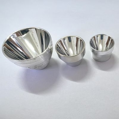 Custom Made 3535 5050 Small 3-5 Degree Beam Angle Aluminum Reflector For Flashlight