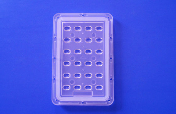 24 Points 145x75 Degree Asymmetric Led Street Light Optical Lens With 3535 PCB Module