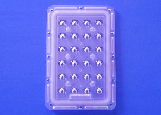 3535 SMD Plastic Injection Mold LED Optical Lens 24W XPG3 For Asymmetrical Street Light