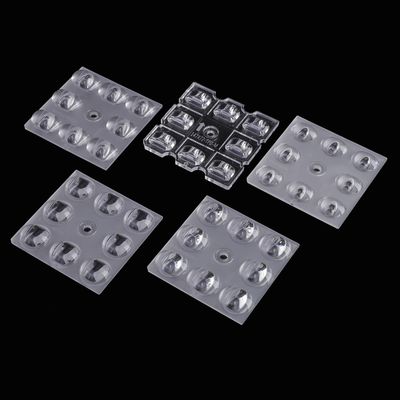 50x50mm Optical Grade PC/PMMA LED Lens with 95% Transmittance for 3030 SMD LED Lighting