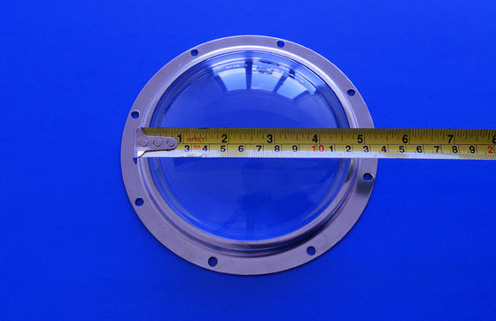 Wide angle glass LED lens , LED Optical Lens For 100W projector light
