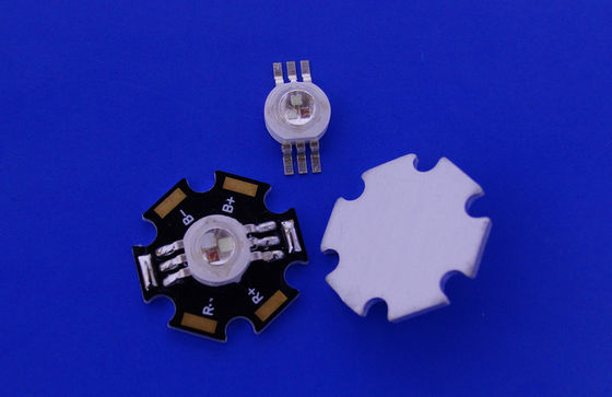 3w RGB High Power LED Light Emitting Diode With Star PCB and led optical lens