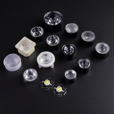 kaufen 20mm transparenter 45 Grad PMMA führte Linse für eine 1-Watt-hohe Leistung Bridgelux LED Online-Herstellung