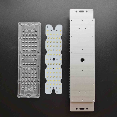kaufen Straßenlaterne-Modul PC 50W SMD3030 Linsen-LED imprägniern 8 Reihe 8 parallele 48V mit Kühlkörper Online-Herstellung