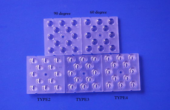 12 IN 1 50X50X5.57mm Optische PC 3030 LED-Linse für SMD-Straßenlaterne