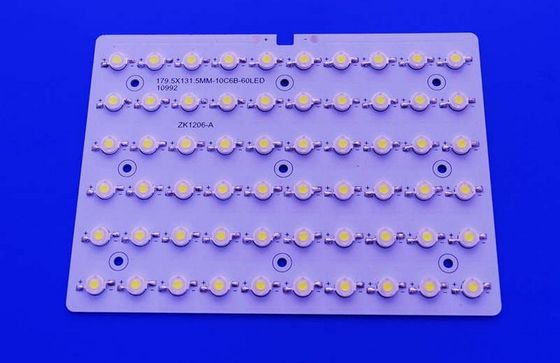 60W Linsen SMD LED-PCB-Board mit Bridgelux-Chips und 10 Serie 6 Parallelschaltung für Straßenleuchtmodul