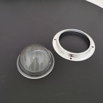 100w Led Light 78mm Led Glass Lens , 60 degree Led Lens with Square Heat Sink