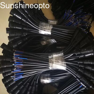 3-poliger wasserdichter Stecker / Buchse M12/M19 Elektrokabel IP67 24AWG Kabelverbinder