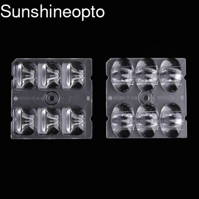 Großhandel 50x50mm optische PC/PMMA-LED-Objektive mit 95% Durchlässigkeit für LED-Beleuchtung