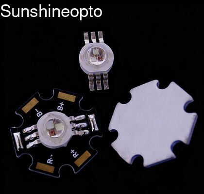 3-W-RGB-Hochleistungs-LED-Leuchtdiode mit 120-Grad-Abstrahlwinkel und Sterndesign