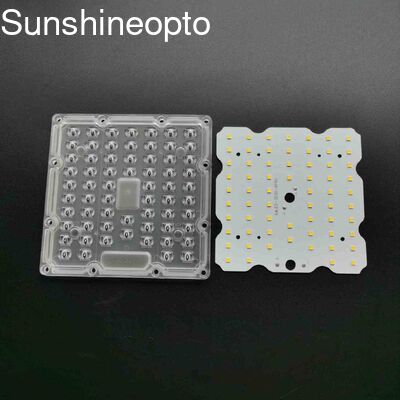 130 x 130 mm LED-Modulplatine mit optischer PC-Linse und SMD3030-LEDs